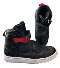 Air Jordan 1 Moto Black Sneakers Mens 9.5 High Top Athletic Shoes AT3146-001