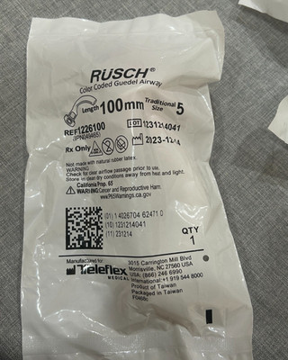 color coded Guedel Disposable Oral Airway-set of 5