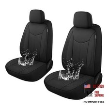 Neoprene Car Seat Cover 2 Front Seats, Waterproof Seat Covers Front Set Black