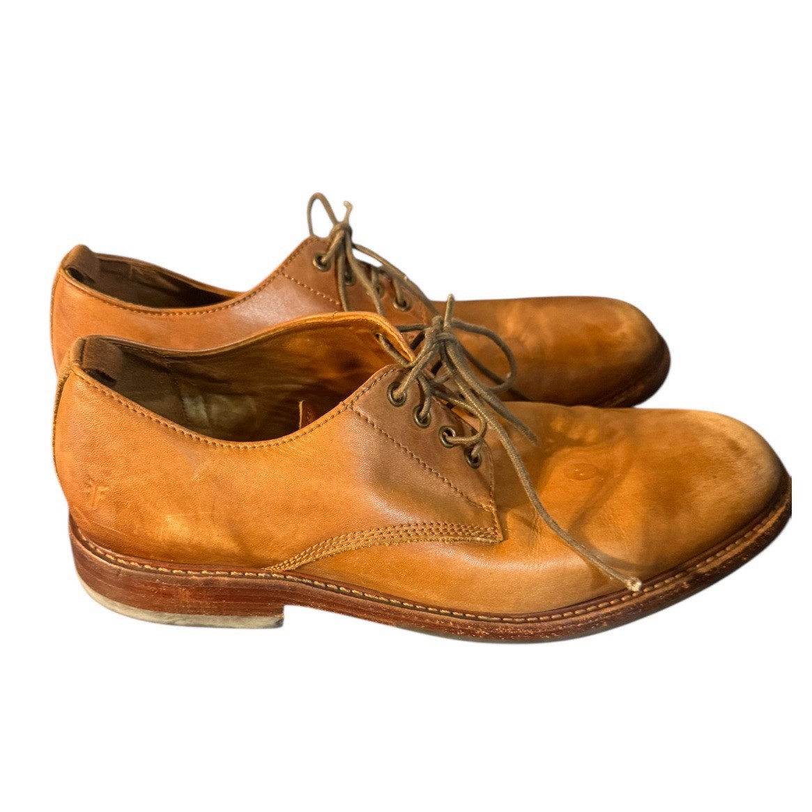 SAOLA Scarpe eleganti FRYE "Murray" Oxford uomo 11 M pelle marrone cognac stringate derby