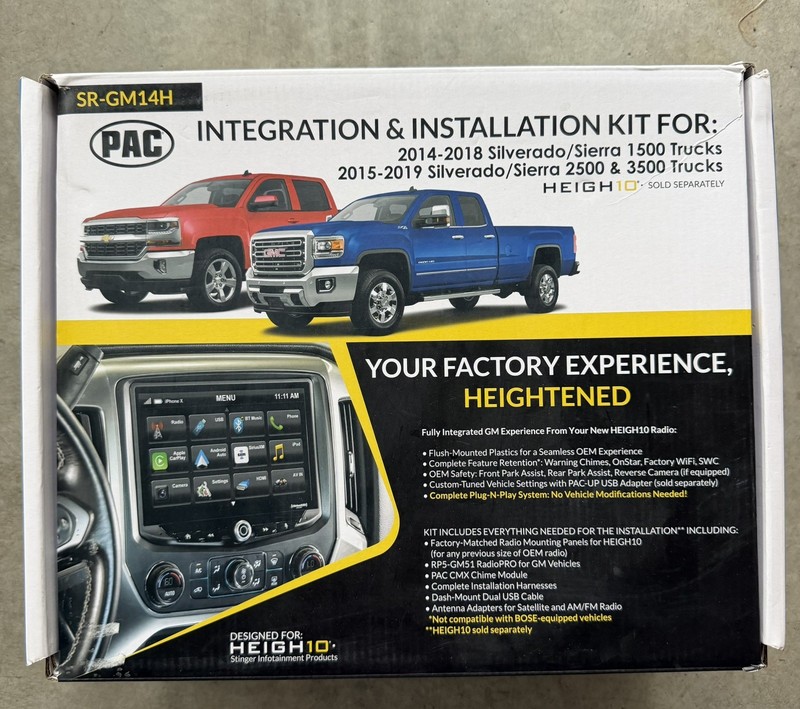 STINGER SRK-GM14H KIT FOR 2014-2018 1500 SILVERADO/SIERRA or 2015-2019 2500/3500