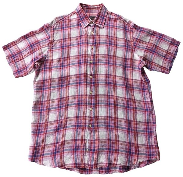 Men Etro Shirt Multicolor Linen 42 / XL / 50
