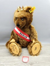 Vintage Steiff Berlin Bear 1985 SIGNED by Hans Otto Birgit Steiff Tag Sash READ