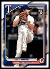 Owen White 2024 Bowman #57 Texas Rangers MLB READ FREE SHIPPING AutographDen