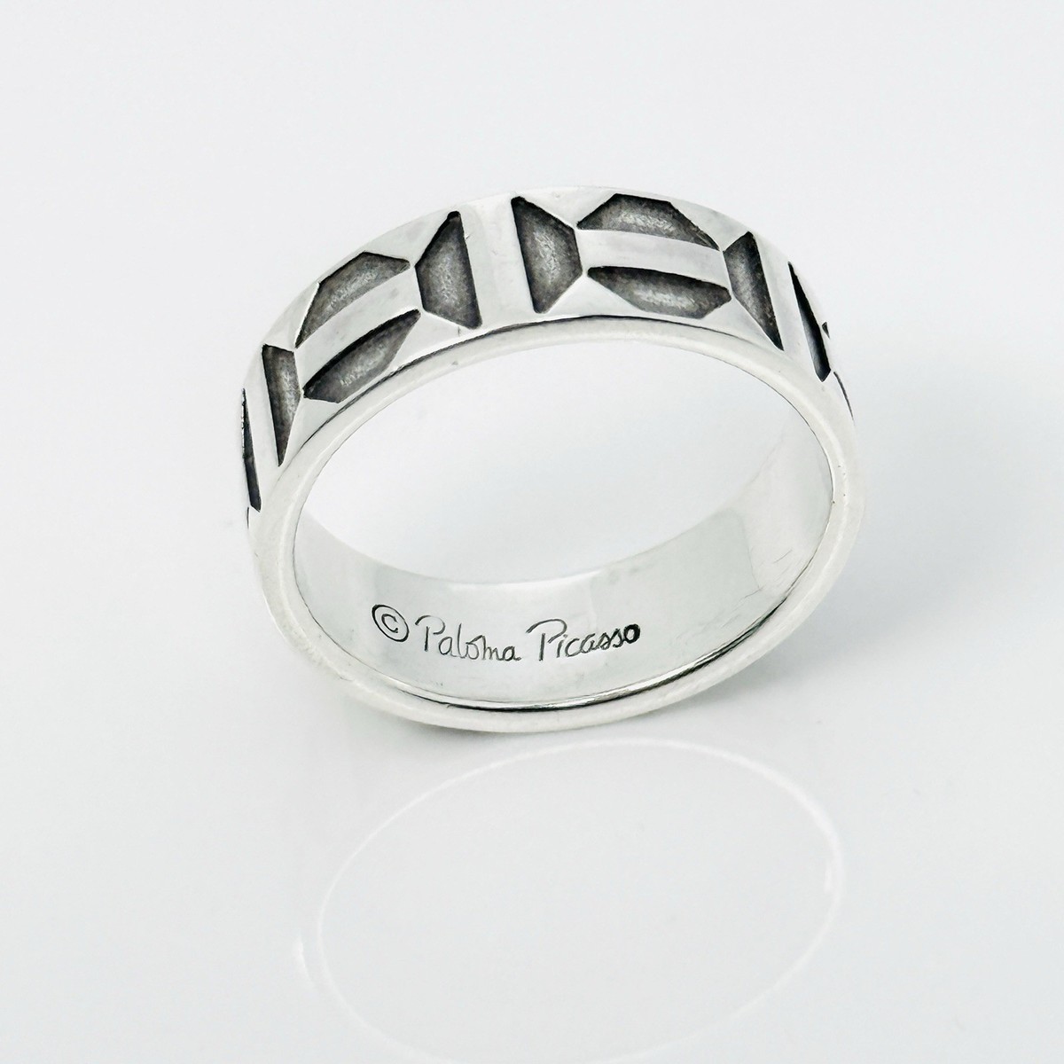 Size 9.5 Tiffany & Co Zellige Aztec Ring | Paloma Picasso | 925 