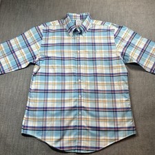 Brooks Brothers Shirt Men  s Large Blue Stripe Regent Long Sleeve Button Up Dress