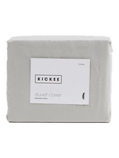 King/Cal-King - Grey - Duvet Cover 100 Viscose Bamboo Sateen Weave New