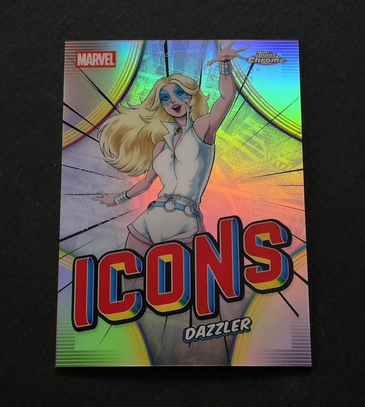 2026 Topps Marvel Topps Chrome Icons Insert Dazzler Refractor MI-04