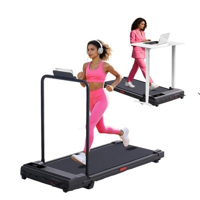 Walking Pad with Handle Bar, 2026 Upgrade Small Walking Pad Treadmill with In...