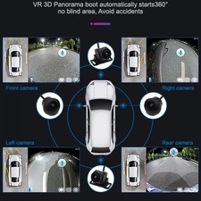 Panoramic View 4-Way Parking Reverse Camera For 360 Car GPS Stereo Radio Player