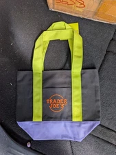 Authentic Viral Trader Joe's Mini Canvas Tote Bag Green