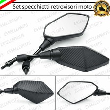 COPPIA SPECCHIETTI RETROVISORI PER MOTO CAGIVA ALETTA ROSSA 350 CARBON LOOK