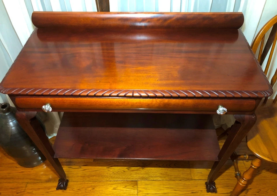 Antique Mahogany Server or Sideboard American Empire style dining room furniture - Image 3 of 4