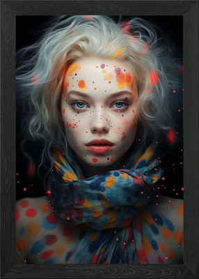 Color Splash Girl 2 gerahmte Wandbilder Poster Leinwanddruck Bild