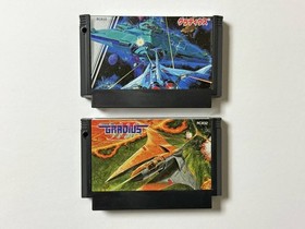 Lot 2 Gradius I II 1 2 W/Box Manual Famicom FC Retro Used Game Good NTSC-J Japan