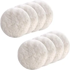 Utoolmart 6" Wool Polishing Pad Hook and 6-inch wool ball 150mm;8pcs, white 