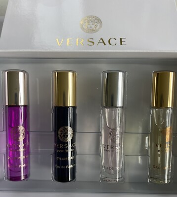 VERSACE ロコフレトトロストリンクフティ 78GAI314F0010 899 Versace Travel 4-pc Gift Set: bright crystal eros Dylan blue