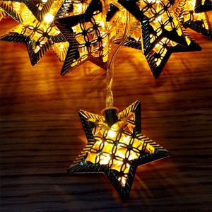 20 Led Battery Oprated Gold Star Fairy String Lights Wedding Home Image Is Loading 20 Led Battery Oprated Gold Star Fairy String