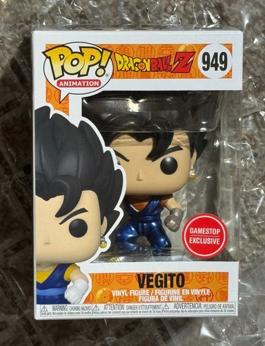 Funko Pop! Dragon Ball Z Vegito Metálico GameStop Exclusivo con Protector de 0,5 mm