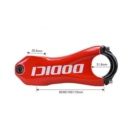 DODICI Carbon Fiber Bicycle Stem 28.6+31.8mm Mountain Road Bike Stem 80/90/100mm - Picture 3 of 13