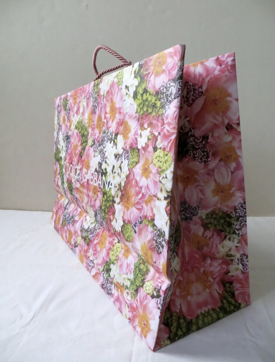 DOLCE & GABBANA Floral Print Paper Shopping Bag, 23 5/8