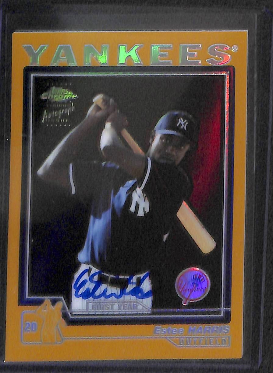 2004 Topps Chrome Gold Refractor Autograph #237 Estee Harris No 37 of 50
