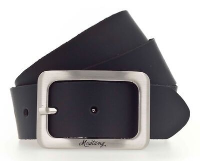 MUSTANG Woman´s Leather Belt 3.5 W90 Gürtel Navy dunkelblau Neu