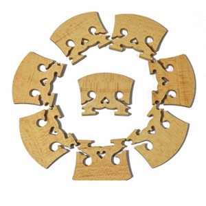 Super promotion 10 pcs x 4/4 Violin Bridge Maple wood Baroque