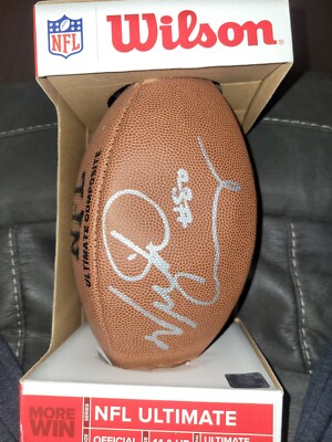 New York Giants Signed Wilson Football Victor Cruz Autograph #80