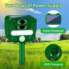 Solar-Powered Ultrasonic Animal Repeller with Motion Activation