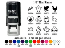 Chicken Baby Chick 1/2" Self-Inking Rubber Stamp Ink Stamper