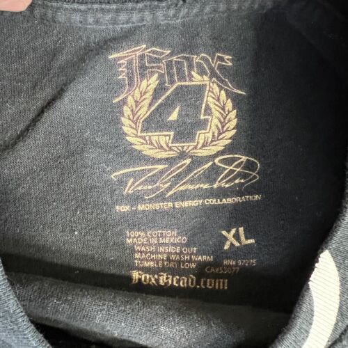 Fox Racing Monster Energy Shirt Mens XL Black Long Sleeve Ricky Carmichael Y2K - Picture 5 of 8