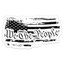 We The People American Flag Car Bumper Sticker Vinyl Decal - ID3
