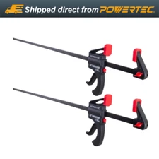 POWERTEC 2PK 36 inch Bar Clamps, Quick Release, One-Handed with 42 inch Spreader