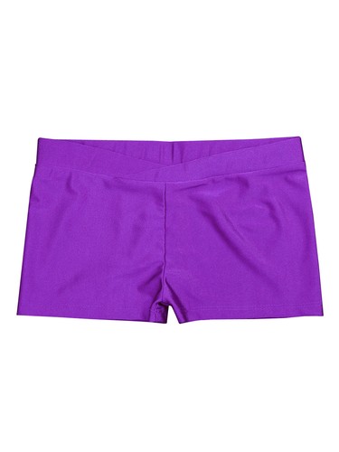 Girls Active Swim Shorts Shiny Silky Stretchy Bottoms Gymnastics Dance Pants - Picture 23 of 97