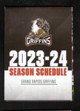 2023-24 Grand Rapids Griffins Pocket Schedule White Claw Seltzer Red Wings AHL