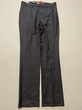 Shinesty 33 x 34 The Grey Madisons Flat Front Gray Tapered Dress Pants