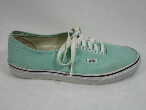 Vans Off The Wall Teal Sneaker Women 10.5 Men 9 TB9C Canvas Lace Up - Picture 5 of 10