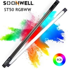 SOONWELL ST50 RGBWW Led video Tube Light 1600K-20000K CTT OLED IP65 Waterproof