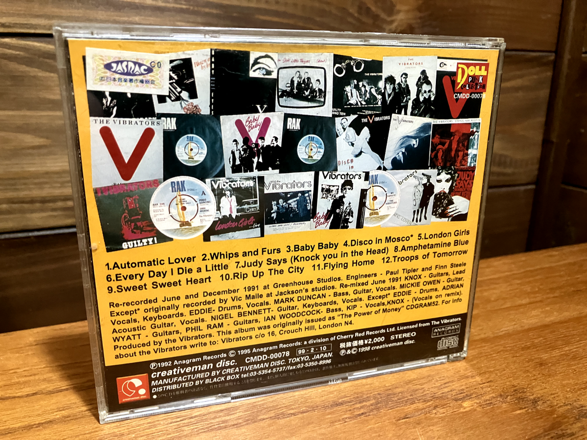 THE VIBRATORS Best Of CD * JAPAN * CMDD-00078 OBI ANAGRAM