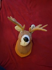 Christmas Reindeer Deer Soft Plush Wall Mount Decor Toy