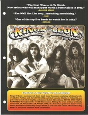 KINGS OF LEON Vintage 2003 DOUBLE SIDED PROMO TRADE AD Poster for Youth MINT