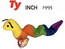 Rare Ty Beanie Baby " INCH " 1995 With Tag Errors - Retired- P.V.C Pellets