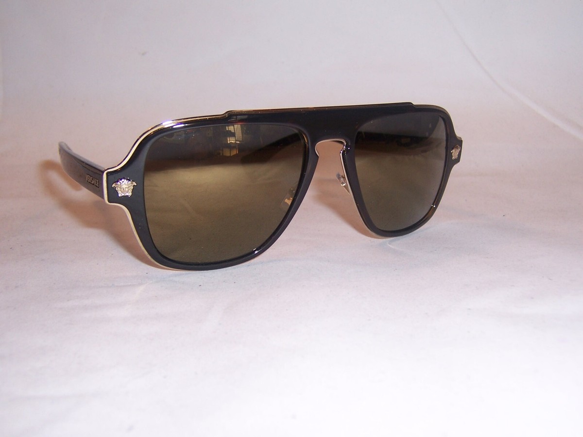 NEW VERSACE SUNGLASSES VE 2199 12524T HAVANA/DARK GRAY  display picture 2
