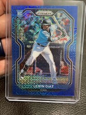 Lewin Diaz 2021 Prizm Baseball RC #50 Blue Mojo 28/199 Miami Marlins