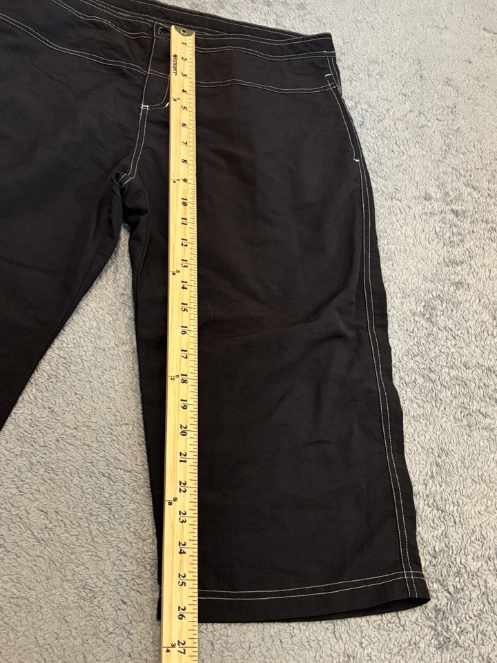 Calça de ciclismo Cannondale feminina grande preta capri náilon ponto de contraste ativo - Imagem 4 de 4