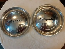 Vintage 1949 Chrysler Windsor Sarstoga 2 Hubcaps Wheel Covers Vintage 1949 Chrysler Windsor Sarstoga 2 Hubcaps Wheel Covers