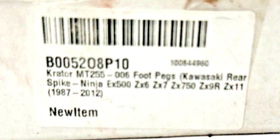 B005208P10 cráter MT255-006 estriberas Kawasaki Ninja Ex500 Zx6 Ninja Ex500 Z7 Foto 3 de 4