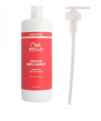 Wella Professional Brilliance Shampoo - feines/normales Haar 1000ml & Pumpe