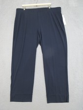 Talbots Pants Women 3X Blue Stretch Corporate Office Versatile Knit Comfortable